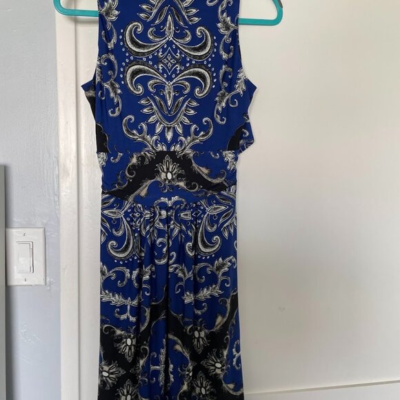 Blue patterned dress size 6 - Picture 4 of 4